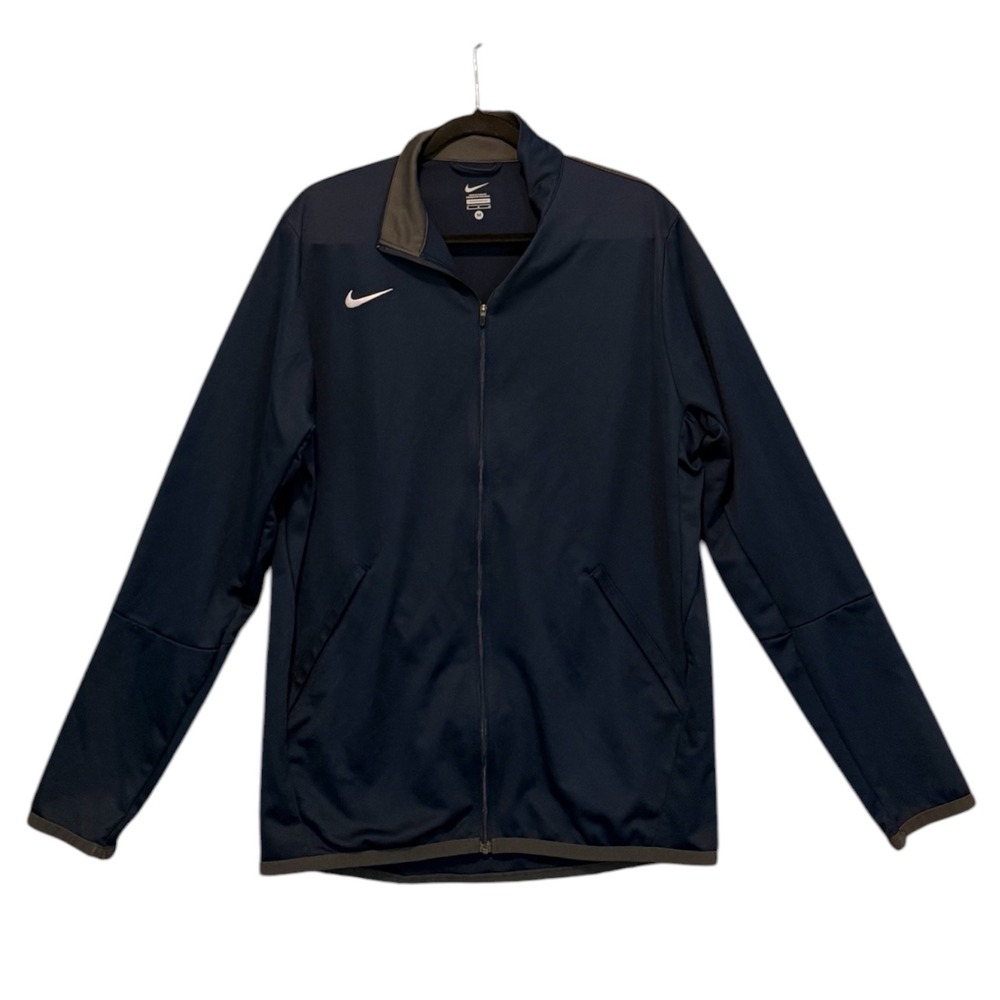 Nike Running Dri-FIT Sporty Epic Training Jacket Navy Blue Grey Full Zip M